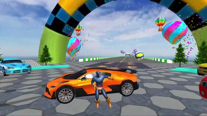 Superhero Car Stunt: Mega Ramp - Impossible Crazy Car Stunt - Android GamePlay
