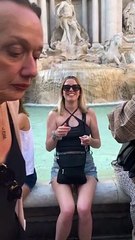 Throwing a Coin into Trevi Fountain Fail