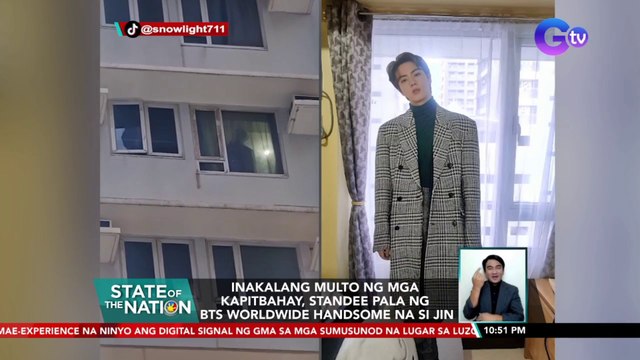 Inakalang multo ng mga kapitbahay, standee pala ng BTS Worldwide Handsome na si Jin | SONA