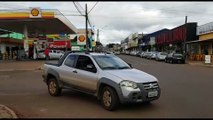 Veículo Ford Fiesta e Motocicleta colidem no Bairro Floresta