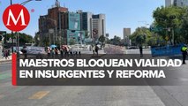 CNTE realiza bloqueo en insurgentes y reforma