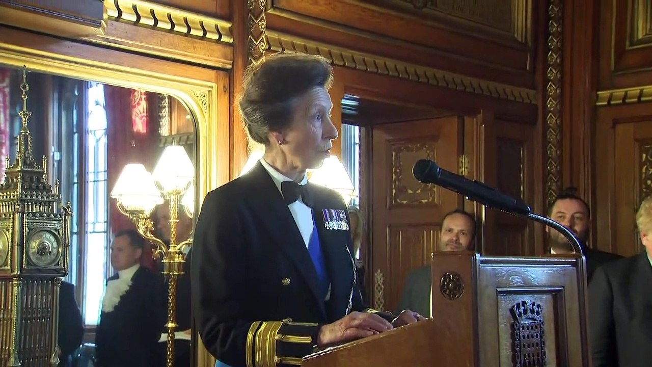 Princess Anne delivers speech at Falklands commemoration