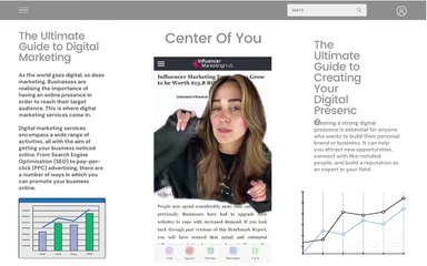 Soft and Grey Blog Landing Page Wireframe Website UI Prototype