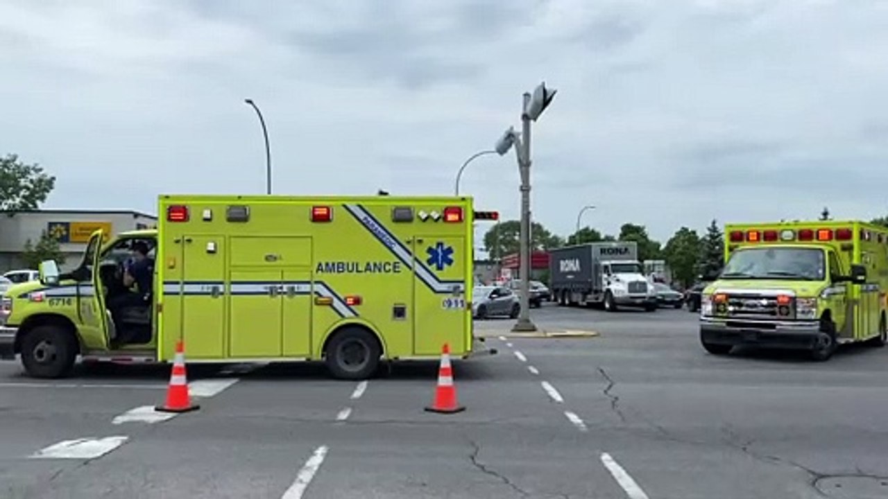 Accident au coin du boulevard Saint-Jean-Baptiste et de la rue Lauzon