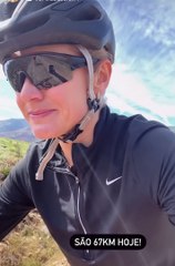 Tercera etapa del Camino de Santiago para Ronaldo y su mujer Celina Locks