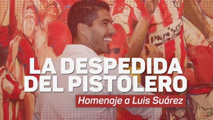 El Atlético homenajeó a Luis Suárez en el Wanda Metropolitano