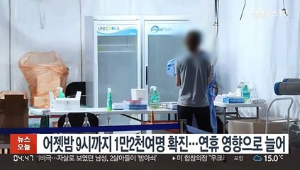 어젯밤 9시까지 1만2천여명 확진…연휴 영향으로 늘어
