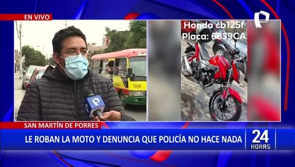 SMP: ¡Indignante! repartidor sufre el robo de su moto y policías dejaron escapar a ladrones