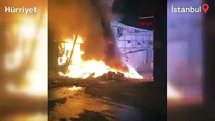 Sultangazi’de polisaj dükkanında yangın