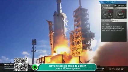Nova missão de carga da SpaceX para a ISS é suspensa