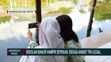 Drainase Mampet Akibat Tumpukan Sampah, Hampir Sepekan SMAN 4 Kota Tangsel Tergenang Banjir!