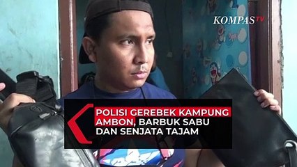 Polisi Gerebek Tiga Bandar di Kampung Ambon, Barbuk Sabu hingga Senjata Tajam