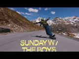 Guy Ride Downhill on Their Longboards in Austria