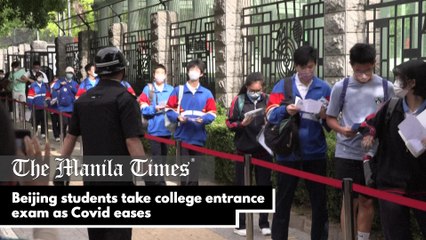 Beijing students take college entrance exam as Covid eases
