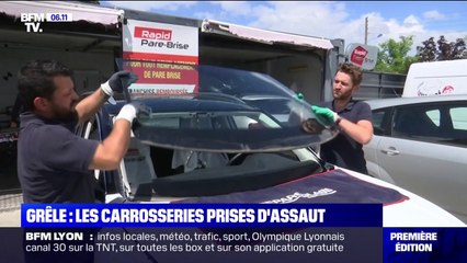 Après les orages de grêle, les carrosseries sont prises d'assaut à Vichy