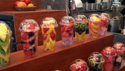 Fresh Fruit Juice - Korean street food