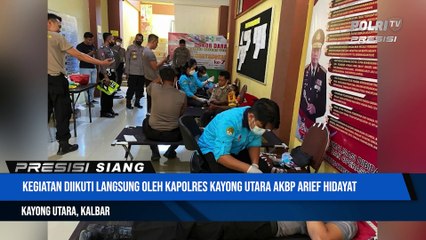 Sambut Hari Bhayangkara ke-76, Polres Kayong Utara Gelar Kegiatan Donor Darah