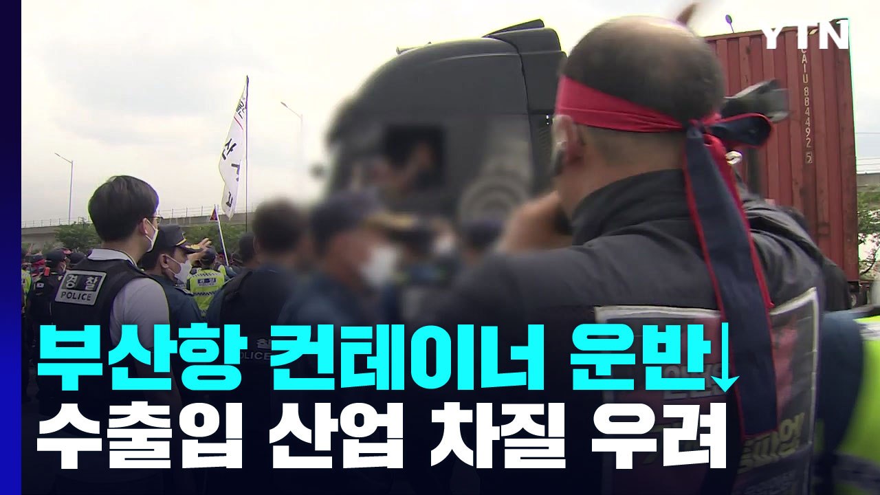 컨테이너 운반 줄어든 부산항...물류 차질 현실화 / YTN