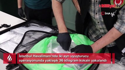 İstanbul Havalimanı'nda operasyon! 36 kilogram kokain ele geçirildi