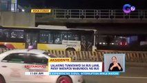 Lalaking tumatawid sa bus lane, patay matapos mabundol ng bus | BT