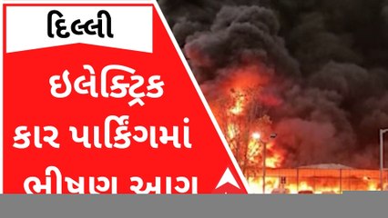 દિલ્લીઃ ઇલેક્ટ્રિક કાર પાર્કિંગમાં અચાનક ફાટી નીકળી ભીષણ આગ, મચી અફરા-તફરી
