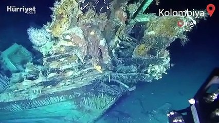 Kolombiya, 300 yıl önce batırılan hazine yüklü geminin görüntülerini yayınladı