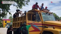 Migrants caravan continues its journey to the US border