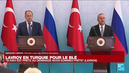 REPLAY - Sergueï Lavrov en Turquie pour relancer l'exportation de céréales par la mer Noire