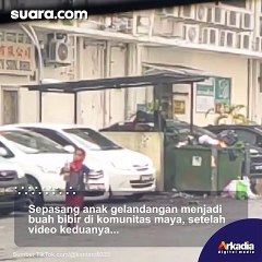 Dua Bocah Gelandangan Ini Ambil Air dari Tempat Sampah untuk Minum, Videonya Bikin Publik Iba