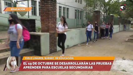 El 19 de octubre se desarrollarán las pruebas aprender para escuelas secundarias