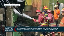 Kebakaran Di Permukiman Padat Penduduk, Terjadi Beberapa Kali Letupan Pada Kabel Listrik