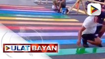 Pedestrian lane sa Naga, pininturahan ng rainbow colors bilang pagkilala sa LGBTQIA  community