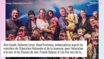 Maud Fontenoy et Nolwenn Leroy rayonnantes entourées d'enfants, face à Léa Elui