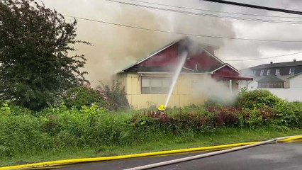 Intervention des pompiers sur le boulevard Bord de l'Eau