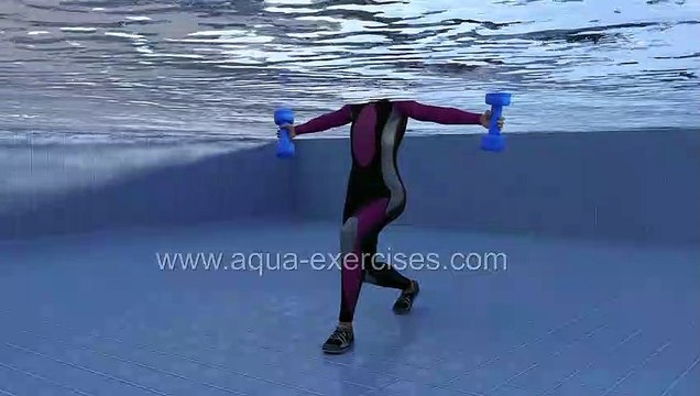 Aqua Dumbbells Crossover Routine