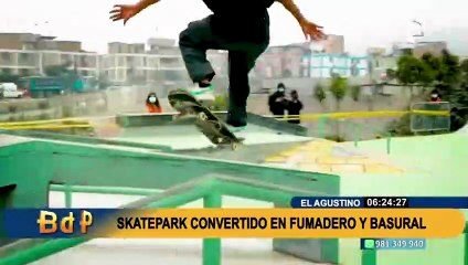 El Agustino: skatepark que costó S/300 mil se ha convertido en fumadero y basural