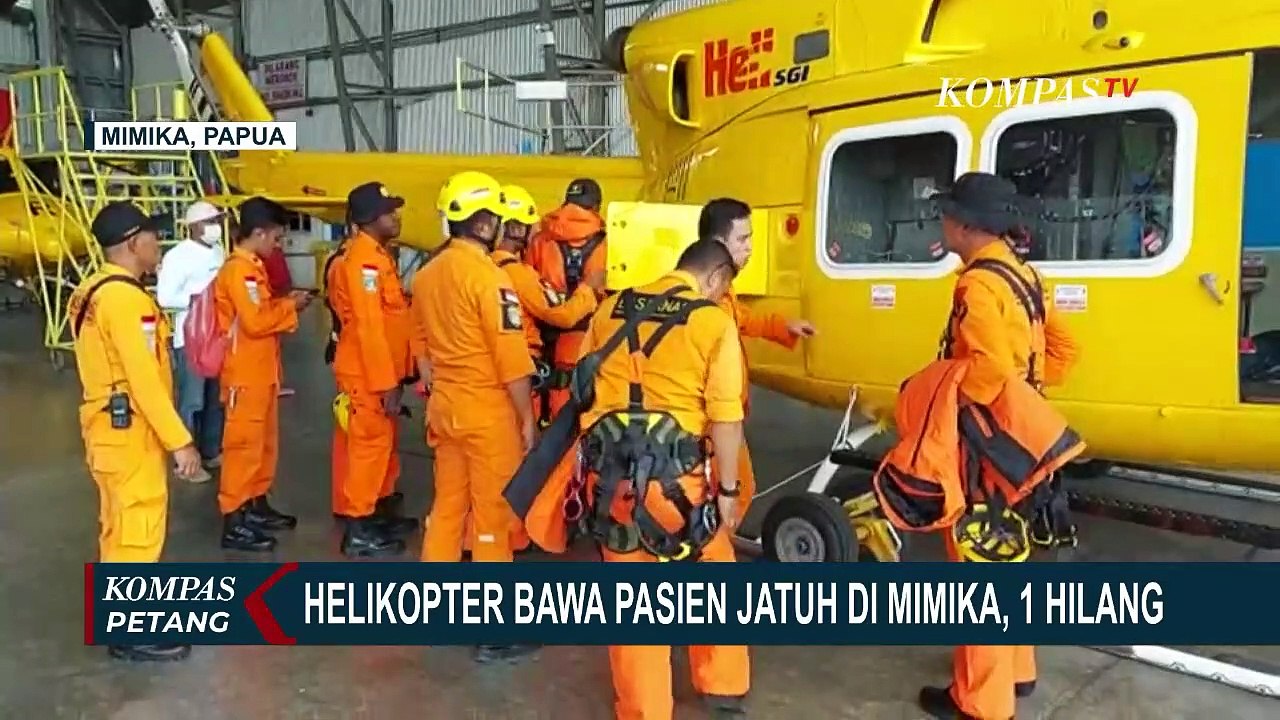 Evakuasi Korban Helikopter Jatuh di Mimika, 10 Orang Selamat dan 1 Hilang