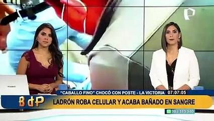 La Victoria: ladrón roba celular pero al huir choca contra poste y es detenido