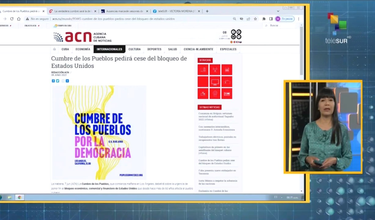 Agenda Abierta 08-06: Cumbre de las Américas sin sus pueblos