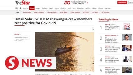 Ismail Sabri: 98 KD Mahawangsa crew members test positive for Covid-19