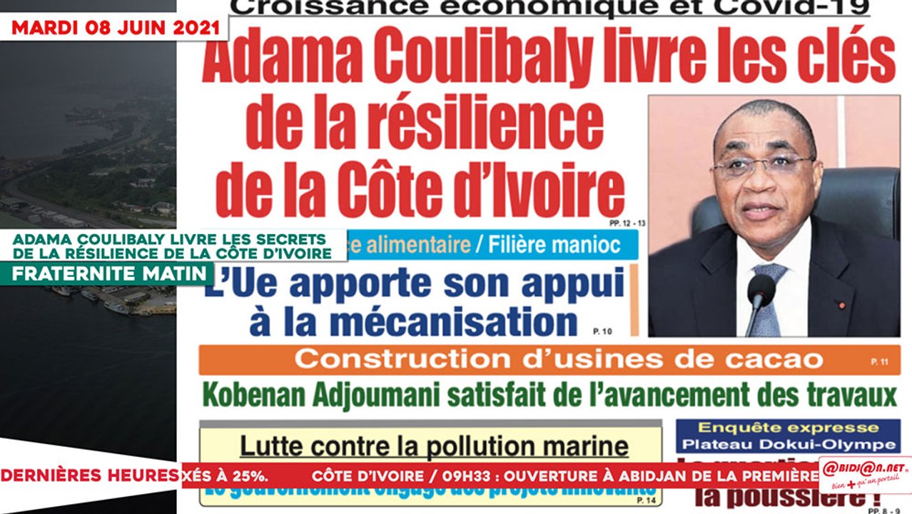 Le Titrologue du 08 Juin 2021 / Croissance économique et covid-19 : Adama Coulibaly livre les secrets de la résilience de la Côte d’Ivoire