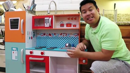 Wendy & Emma Pretend Play W/ Giant Kitchen Cooking Toy Compilation