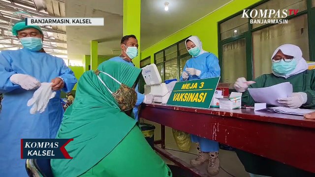 Serbuan Vaksinasi, Ratusan Anggota Keluarga TNI dari Kodim 1007/Banjarmasin Divaksin Covid-19