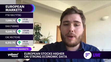European stocks higher on strong economic data