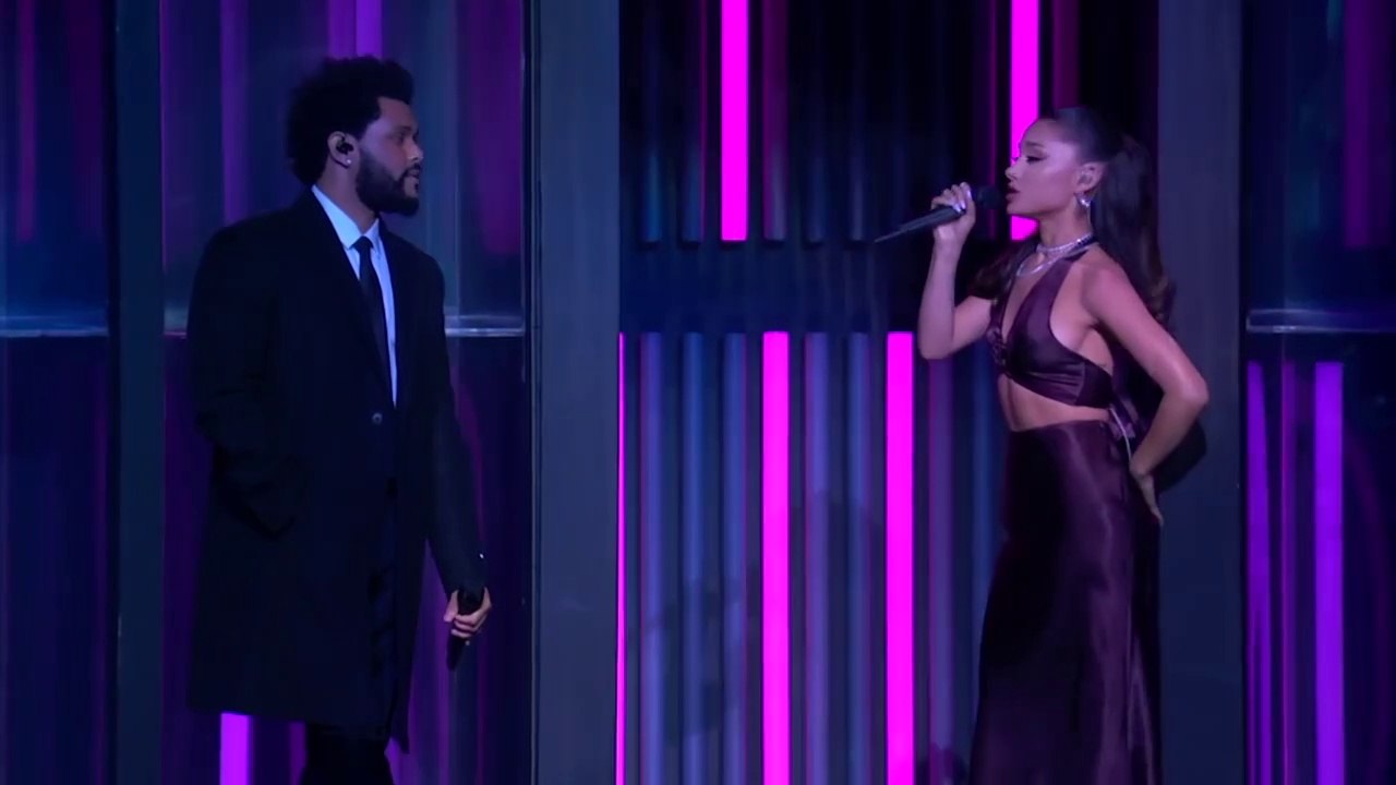 THE WEEKND ft ARIANA GRANDE " Save Your Tears " Live at the iHeartRadio ...