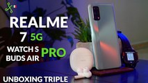 Realme 7 5G, Watch S Pro y Buds Air Pro | Unboxing | Precio oficial en México