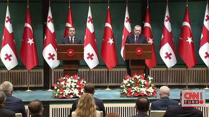 Son dakika... Cumhurbaşkanı Erdoğan'dan, Garibashvili ile ortak açıklama
