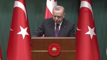Erdoğan Gürcistan ile ticaret hacmimizi 3 milyar dolara ulaşma olarak belirledik
