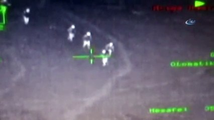 Teröristlerin indirilme anı kamerada