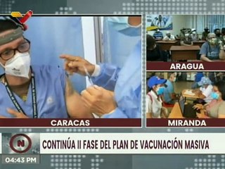 Avanza proceso de inmunización contra la COVID-19 en el Hotel Sanitario Alba Caracas